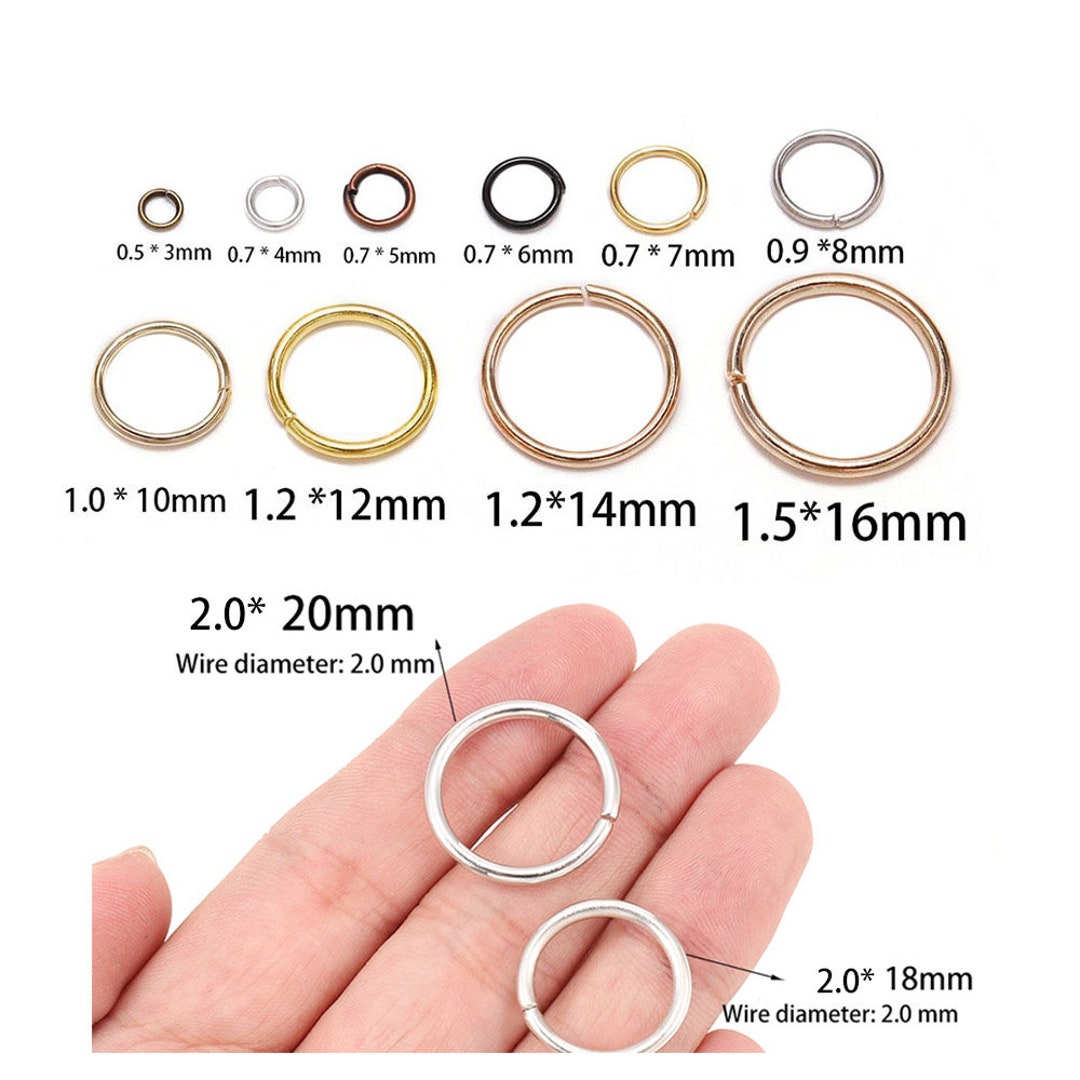 100-300 Pcs Gold Silver Loop 4 5 6 8 10 Mm Open Jump Rings for - Etsy