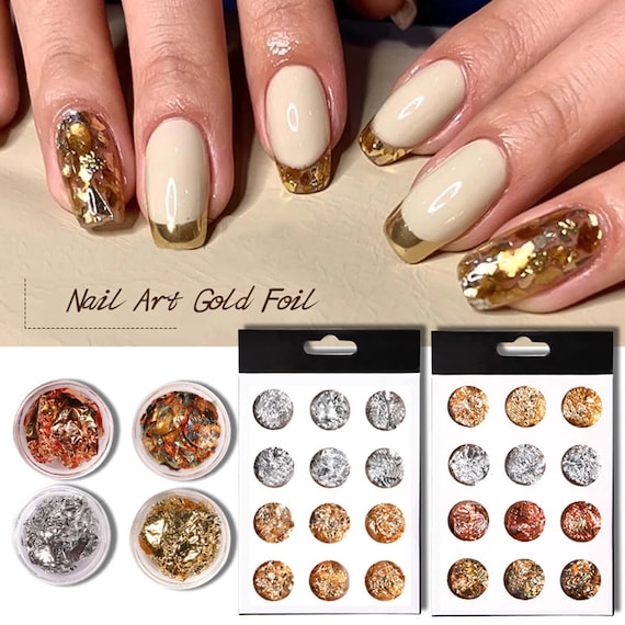 12 Colours Nail Art Golden Foil Wire Boxed Thin Golden And - Temu