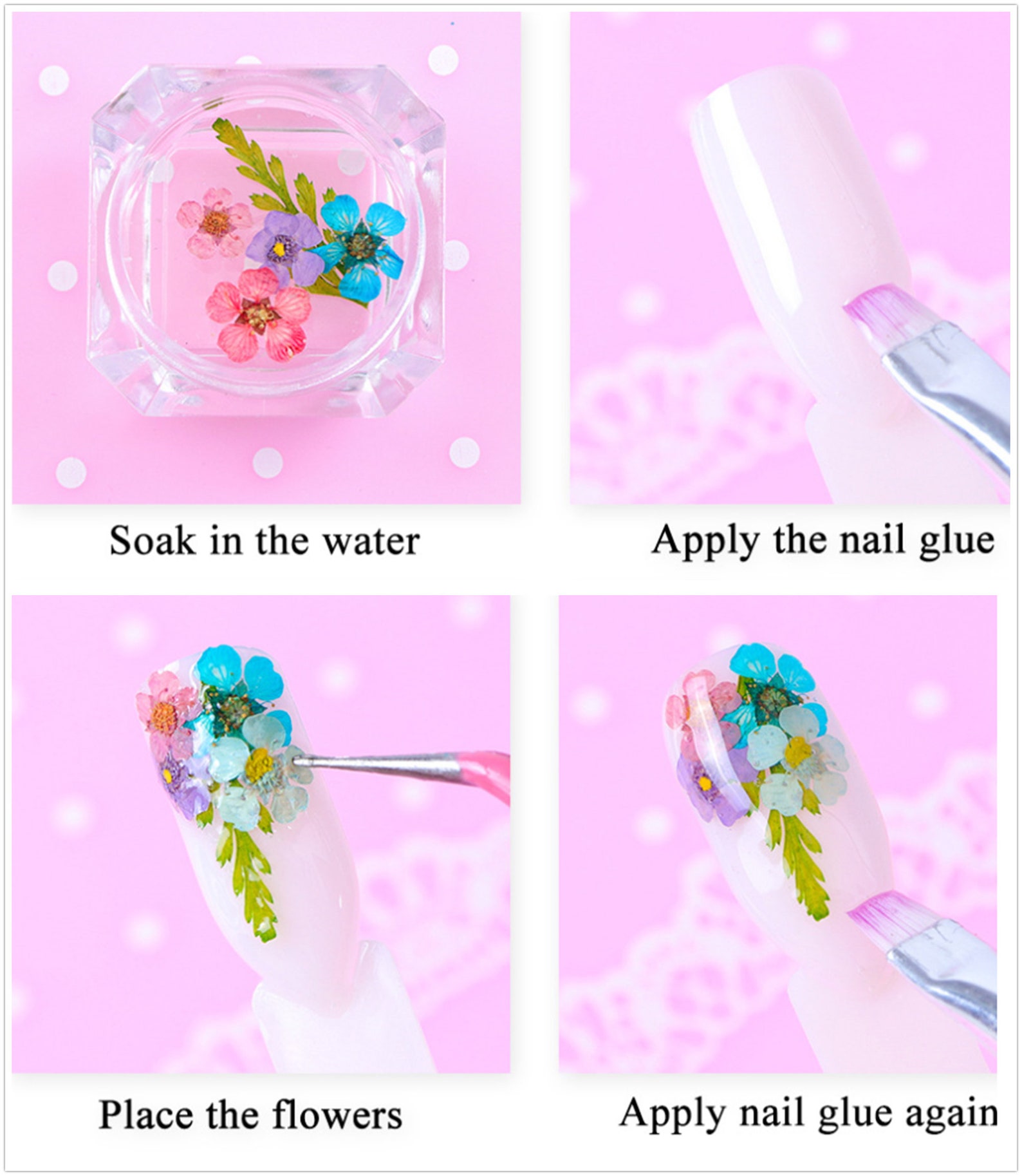 Nail Art Dried Flower DecoNail Art DecorationDried Etsy