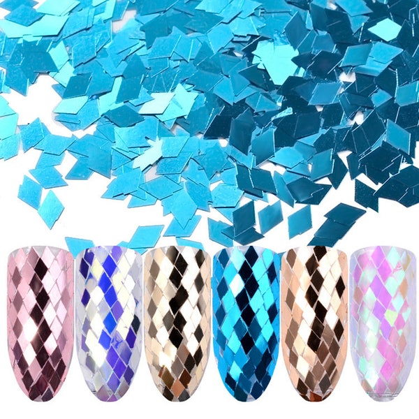 A set of mixed color diamond shape laser star Nail Decoration, 6 colors a set stars sequins,Nail art supply ,Nail Art Decorations(7003-284)