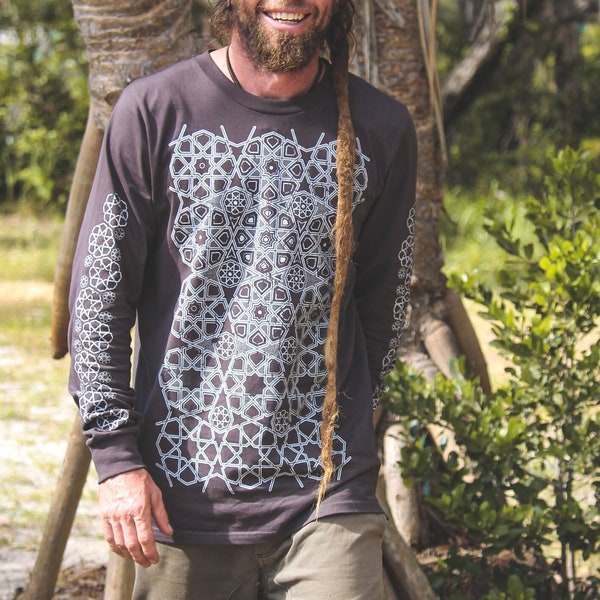 Bohemian Geometric Pattern Long Sleeve T-Shirt