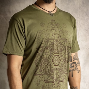 Heilige Geometrie Kleidung / Festivalkleidung / Herrenbekleidung / Psy Kleidung / Herren Hemd / Fraktal Kleidung /