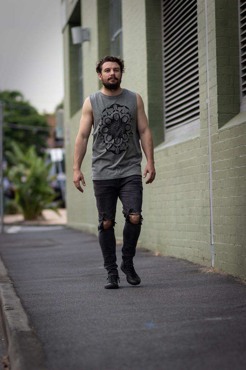 Sacred Geometry Flower of Life Festival Vest Tank image 3