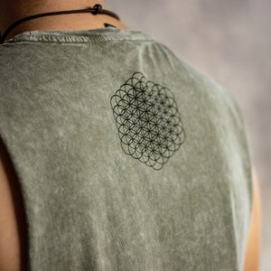 Sacred Geometry Flower of Life Festival Vest Tank image 7