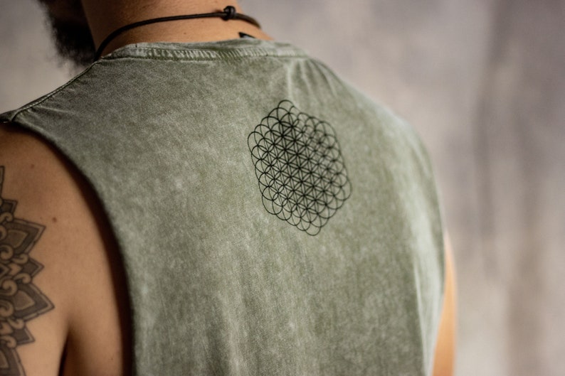 Sacred Geometry Flower of Life Festival Vest Tank image 7