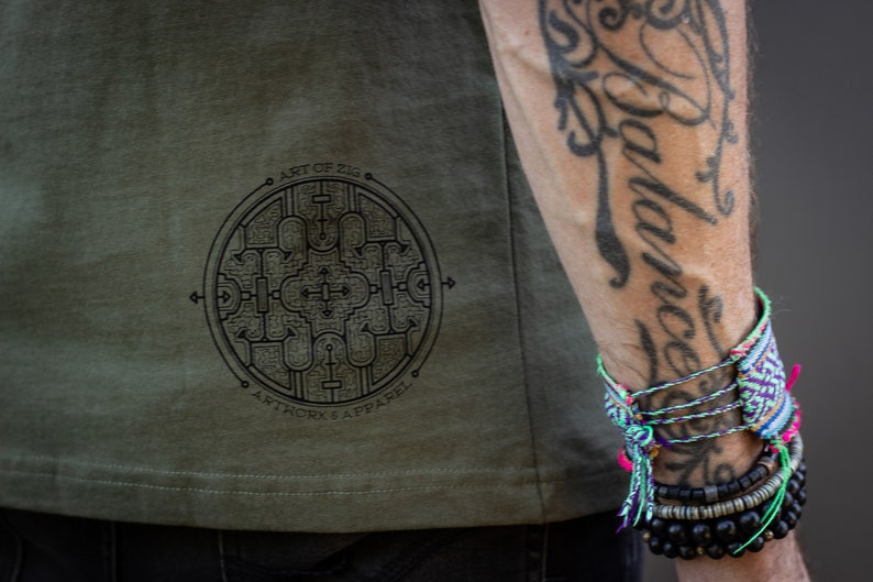Shipibo Ayahuasca Shaman Clothing Mens Festival Vest Tank Tribal Shamanic Healing Clothing Psy Trance Psychedelic Goa Geometric image 9