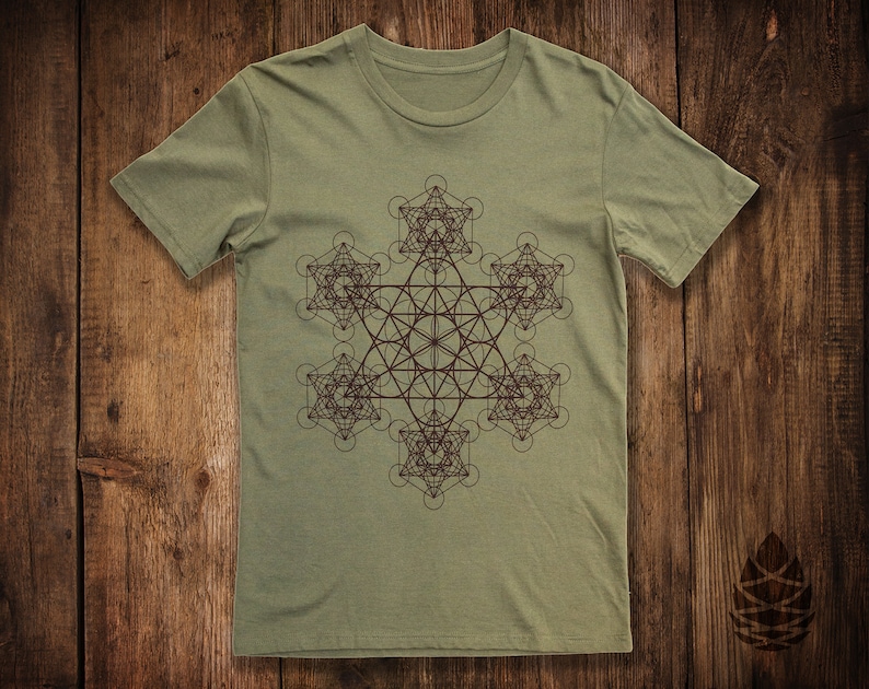 Sacred Geometry Clothing Metatrons Cube Shirt Seed of Life Etsy