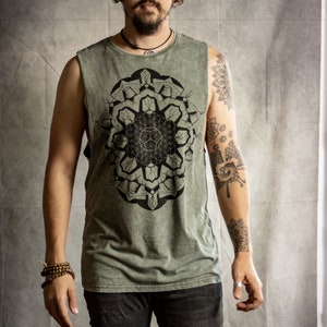 Sacred Geometry Flower of Life Festival Vest Tank image 5