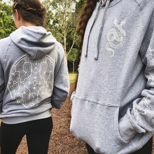 SHIPIBO HOODIE Sacred Geometry Hoodie Festival Clothing Psy Trance Clothing Psychedelic Hoodie Unisex Snake Clothing Burning Man Hoodie