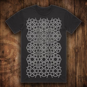 神聖幾何学ペルシャロゼット柄フェスティバルTシャツ