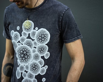 Multiverse Space Shirt Nasa Shirt Fractal Clothing Psy Clothing Fractal Shirt Sacred Geometry Clothing