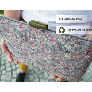 Étui pour ordinateur portable en feutre industriel RECYCLÉ VEGAN Surface MICROSOFT, pochette recyclée Entièrement synthétique, sans déchet image 2