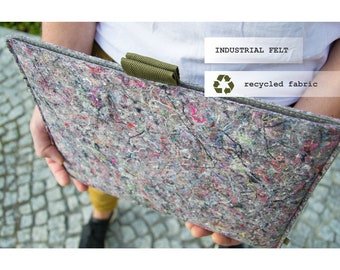 Étui pour ordinateur portable en feutre industriel RECYCLÉ VEGAN pour MacBook Air 15, Macbook Air 13, Macbook Pro 13, 2021-2023, pochette recyclée entièrement synthétique, sans déchet