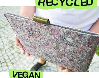 VEGAN Industrial RECYCLED Felt LENOVO notebook case recycled sleeve All Man-Made no waste