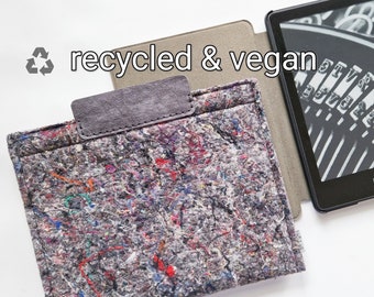 Etui 6,8" KINDLE PAPERWHITE Etui en feutre végétalien RECYCLÉ Convient également à Kindle + étui rigide mince