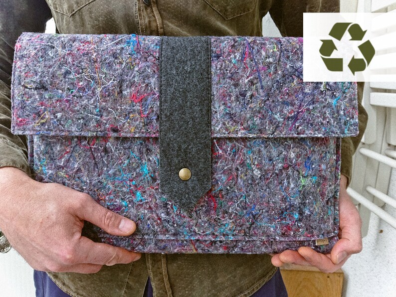 Macbook Pro 16 VEGAN Industrial RECYCLED Fabrics Felt Notebook Etsy