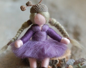 Acorn, fairytale wool acorn girl, Wladorf inspiration, home decoration, corner of the seasons