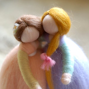 Friends, sisters, fairytale wool, Waldorf inspiration image 1