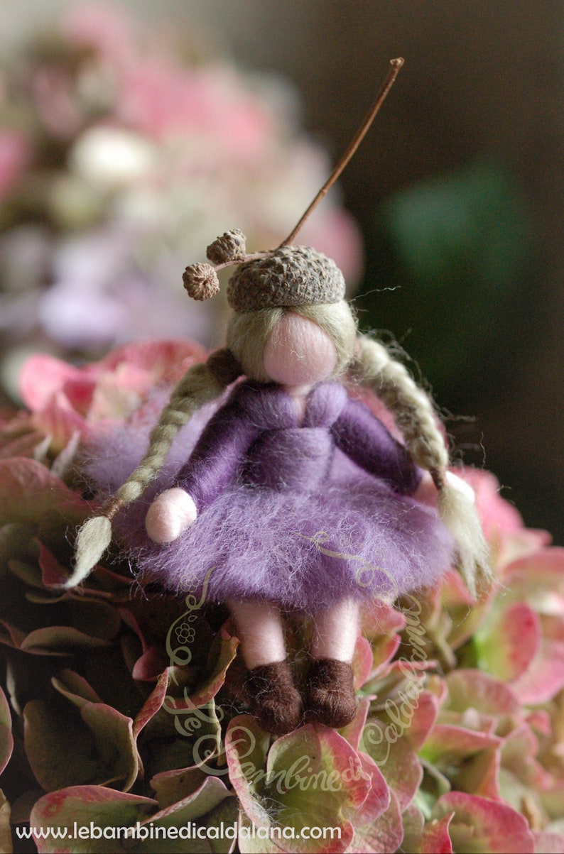 Acorn, fairytale wool acorn girl, Wladorf inspiration, home decoration, corner of the seasons image 2