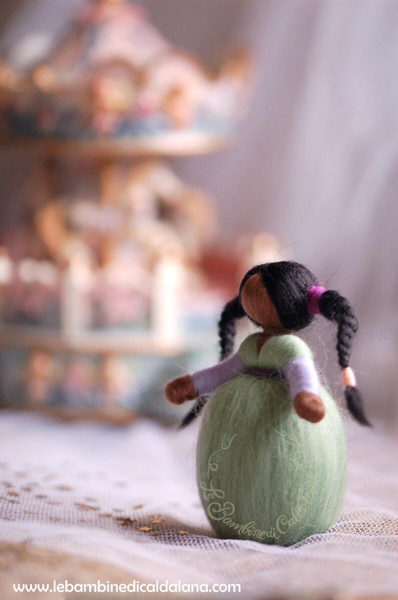 Manila, fairytale wool, Waldorf inspiration, soft sculpture, home décor image 2