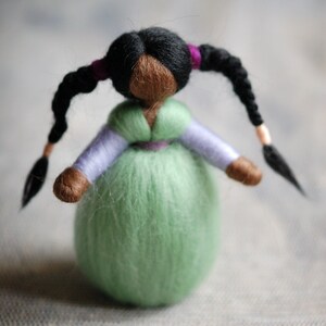 Manila, fairytale wool, Waldorf inspiration, soft sculpture, home décor image 3