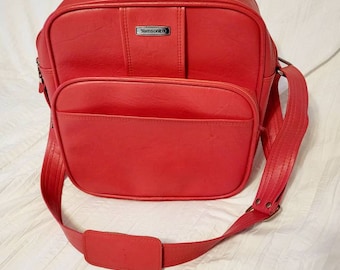 Vintage orange Samsonite carry bag
