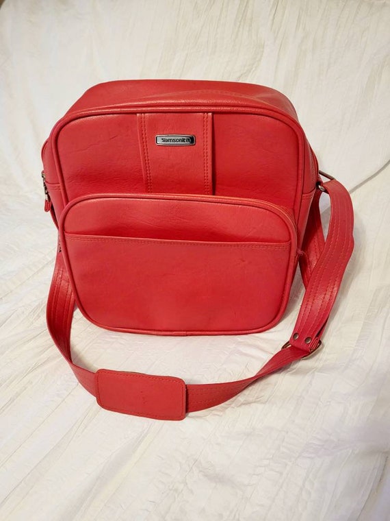 Vintage orange Samsonite carry bag