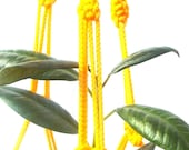 Yellow Plant Hanger - Macrame 20 inches 3mm - Hanging Planter - Indoor - Outdoor - Gift idea - Macrame plant holder - macrame wall pot