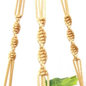 Beige en macramé - porte-plante 24 pouces 3mm - Jardinière suspendue - intérieur - extérieur