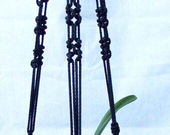 Czarny frędzla roślin uchwyt 32 cali 3MM-frędzla Plant wieszak-wiszące Sadzarka-Wall wiszące-Plant wiszące-kryty-na zewnątrz