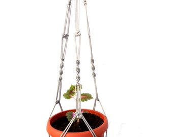 Szara silna frędzla roślina wieszak 32 cali 3MM-wiszące Sadzarka-kryty-odkryty-Gift idea
