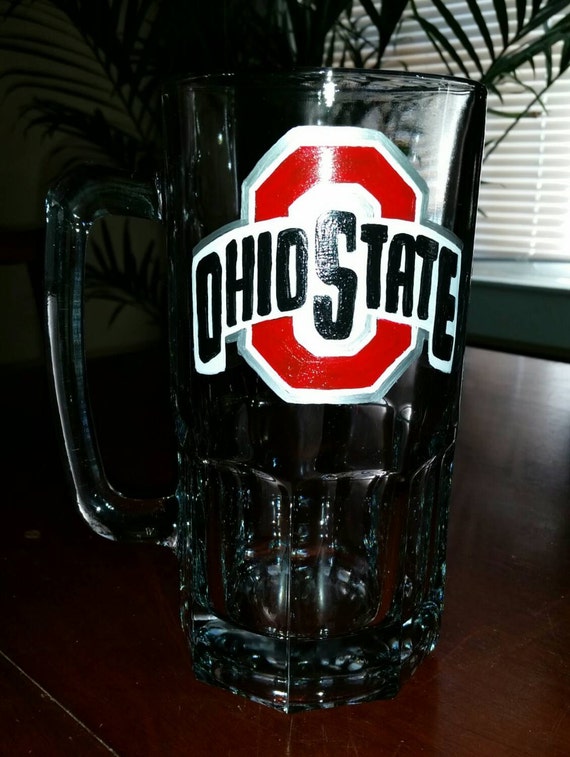 Hand Painted Ohio State Buckeyes 34 oz Super Beer Mug /Stein Etsy