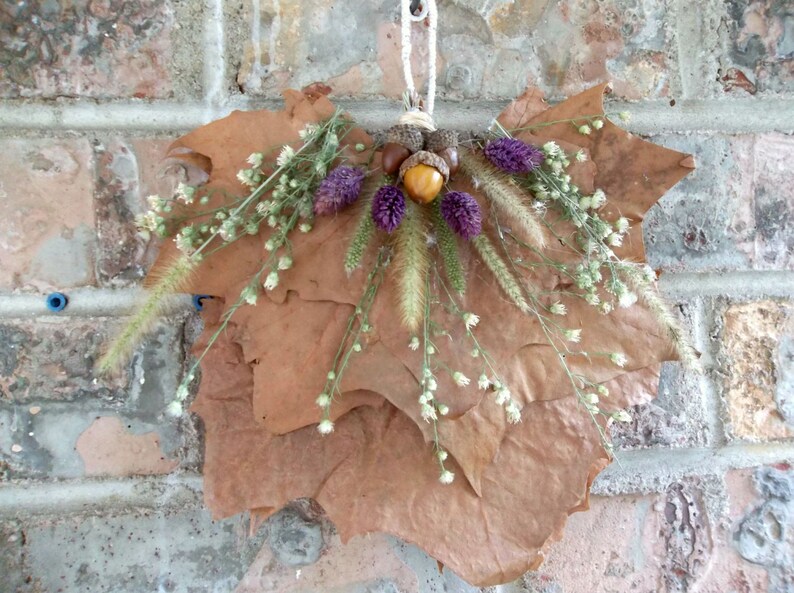 Wall Hanging Rustic Wall Decor Natural Acorn Wall Hanging Etsy