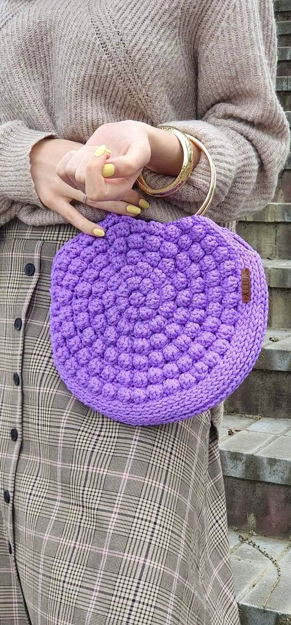 crochet round purse