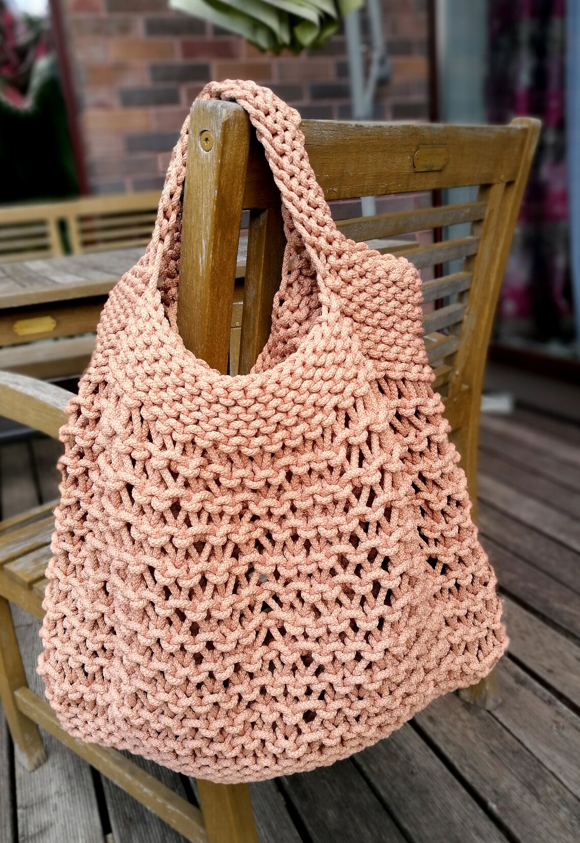 bag Shopping bag Knitted summer bag Pouch String bag Etsy
