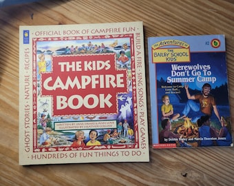 The Kids Campfire Book and Werewolves Don't Go to Summer Camp Vintage Book Lot