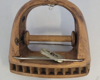 Antique Wooden Ribbon Loom Shuttle, Small Weaving Loom