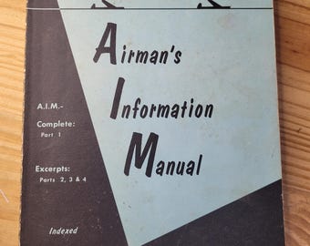 Vintage Airman's Information Manual 1973 Aviation Collectibles