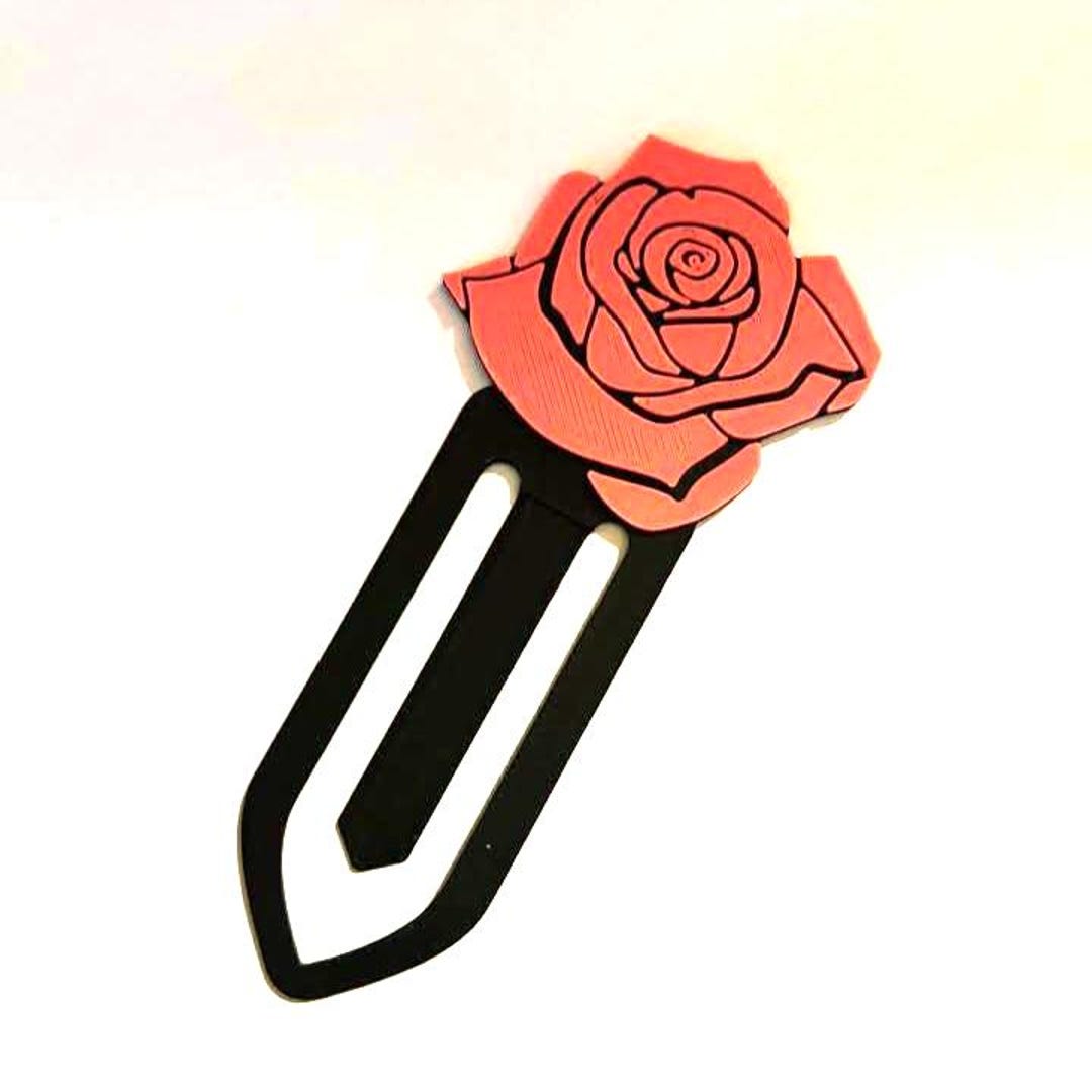 Rose Bookmark - Etsy