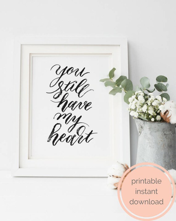 Printable Wall Art Wedding Anniversary Gift Diy Husband For Wife Last Minute One Year Valentines Day