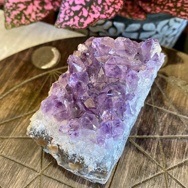 Amethyst Cluster Raw Geode Uruguay Healing Peace Faithful Love Reiki Psychic Calming Brazilian Amethyst Cathedral