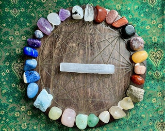 Chakra Crystal Set 29 Stone Bundle Box Complete | Wholesale Destash Bulk Tumbled Gemstone