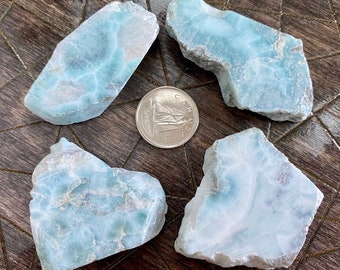 Larimar Rare Slab Natural Genuine Dominican Republic Atlantis Mermaid Stone