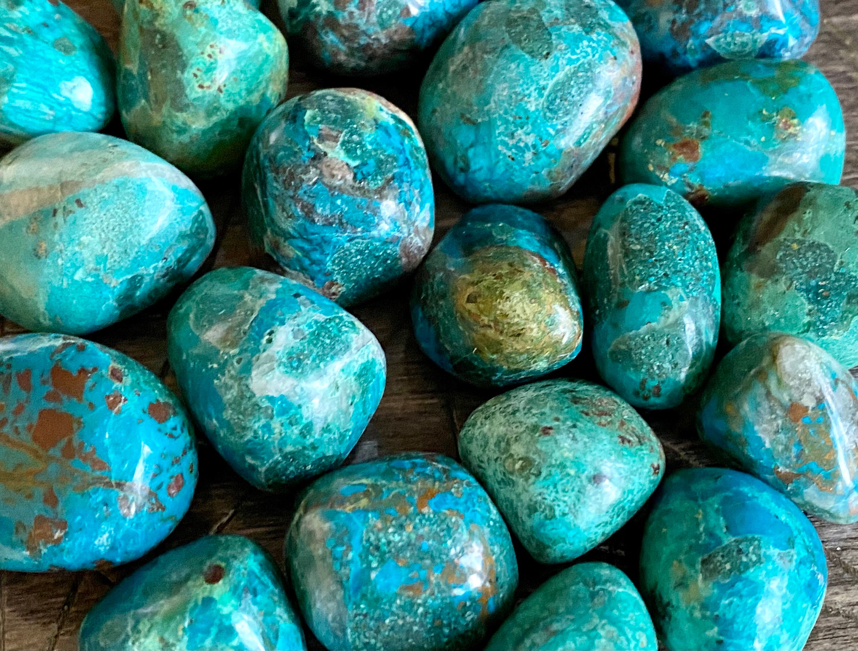 XL AA Quality Tumbled Chrysocolla Peru Peruvian Goddess Wise Woman St…