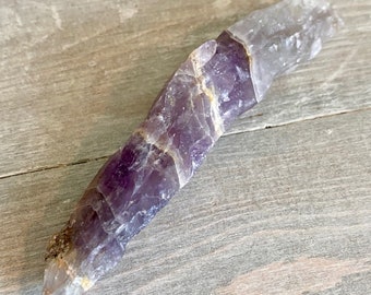 Auralite 23 Hand Carved Crystal Wand | Canadian Rare Genuine Stone Natural Gemstone Point