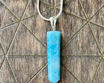 Trolleite Pendant Necklace Point | Blue Gemstone Rare