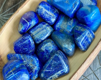 Lapis Lazuli Tumbled Stone  | Blue Gemstone Crystal Natural