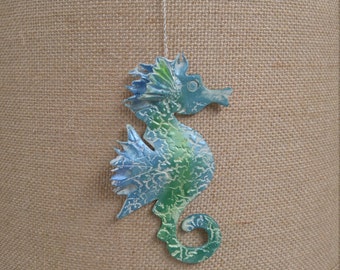 Seahorse, handmade ornament