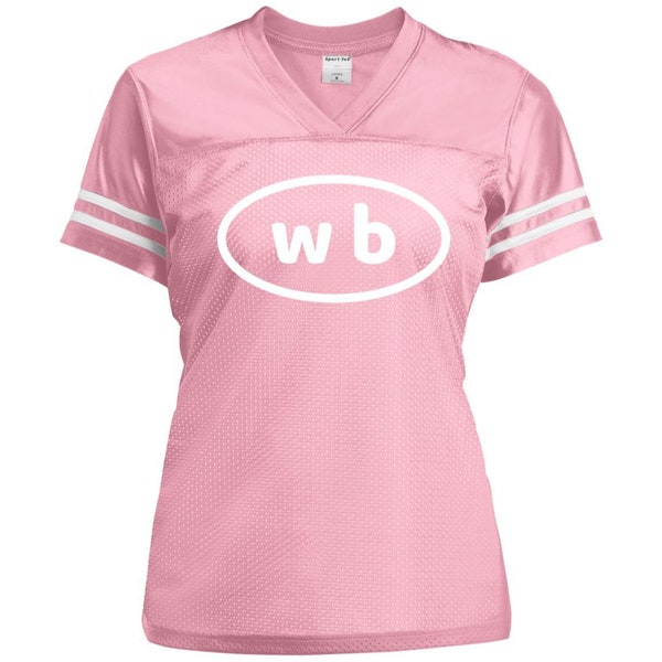 One Piece Anime Nami Pink Mesh Jersey Tee with "WB" Design, Nami One Piece Shirt, Nami Cosplay, Unique Anime Tee For Fans