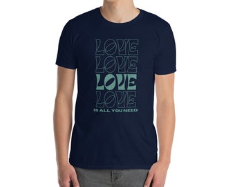愛こそすべて、ビートルズ Tシャツ、半袖ユニセックス Tシャツ